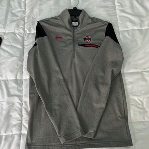 Nike mens small drifit Ohio State University quarter sip sweater- like new